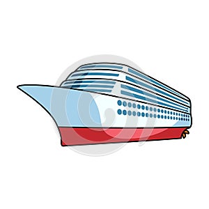 A huge cruise liner.Vehicle for travelling over long distances to a huge number of people.Ship and water transport