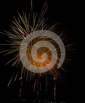 A huge Display of Fireworks at the Sioux Falls Fairgrounds during a Convention