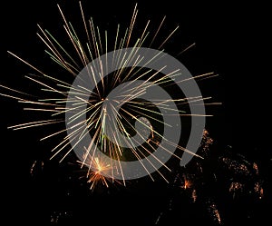 A huge Display of Fireworks at the Sioux Falls Fairgrounds during a Convention