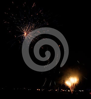 A huge Display of Fireworks at the Sioux Falls Fairgrounds during a Convention