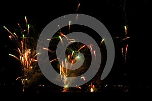 A huge Display of Fireworks at the Sioux Falls Fairgrounds during a Convention