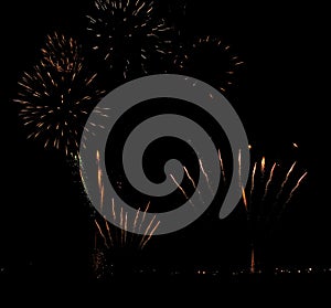 A huge Display of Fireworks at the Sioux Falls Fairgrounds during a Convention