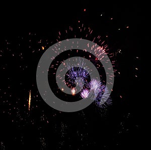 A huge Display of Fireworks at the Sioux Falls Fairgrounds during a Convention