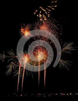 A huge Display of Fireworks at the Sioux Falls Fairgrounds during a Convention