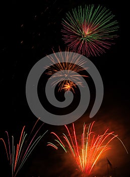 A huge Display of Fireworks at the Sioux Falls Fairgrounds during a Convention