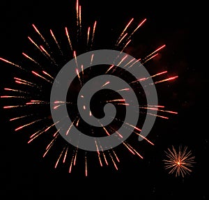 A huge Display of Fireworks at the Sioux Falls Fairgrounds during a Convention photo