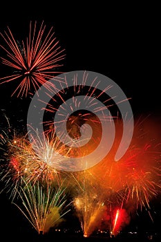 A huge Display of Fireworks at the Sioux Falls Fairgrounds during a Convention photo