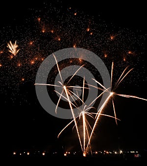 A huge Display of Fireworks at the Sioux Falls Fairgrounds during a Convention photo