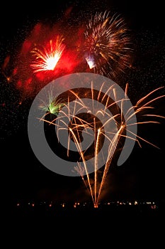 A huge Display of Fireworks at the Sioux Falls Fairgrounds during a Convention photo