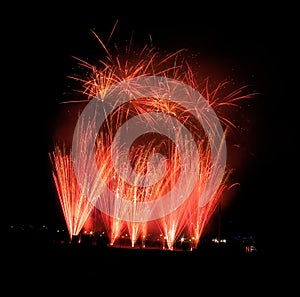 A huge Display of Fireworks at the Sioux Falls Fairgrounds during a Convention photo