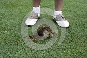 A huge divot photo