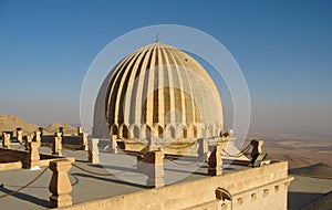 Huge dome on the turkish roof in Mardin, Turkey