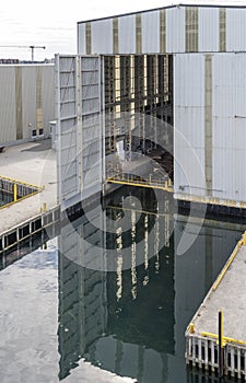 Huge door of drydock, Svolvaer, Norway