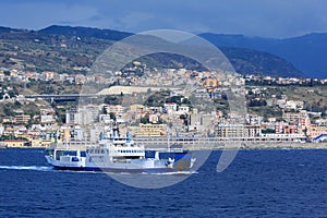 Huge Ferry in the Strait of Messina