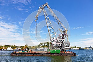 Huge floating crane