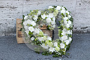 Huge funeral heart wreath