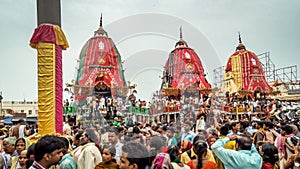 A huge gathering of devotees from different parts of India at Puri