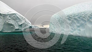 Huge giant iceberg in ocean of Antarctica.