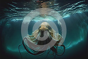 Huge giant octopus like Kraken monster photo