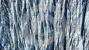 Huge glacier with pure blue ice at sunny weather. Vatnajokull glacier in Iceland. Beautiful nature abstract background