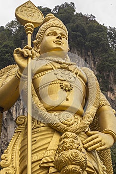 Huge gold statue in Batu caves, Malaysia