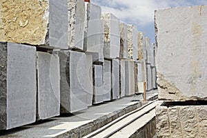 Huge Granite Blocks Extracted from Quarry