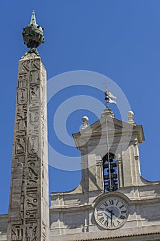 The huge granite obelisk of Montecitorio was brought to Rome fro