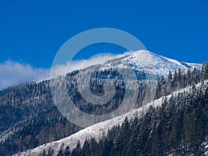 Huge gusts of wind on top of the mountain that blow away avalanches