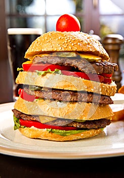 Huge hamburger