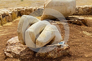 Huge hand of Hercules, one of the Amman Citadel excavations in Jordan