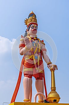 Huge Hindu god statue of Lord Hanuman in Andhra Pradesh state India photo
