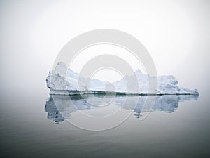 Huge icebergs on arctic ocean