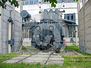 Huge industrial high-voltage substation