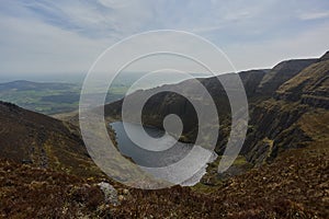 huge lake in the stunning Irish Alpine coordillera.Comeragh Mountains, Waterford, Ireland