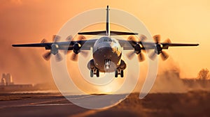 a Huge logistic cargo military plane. Special operations in support of the Air Force in war zones