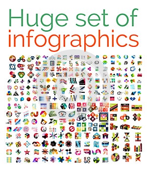 Huge mega set of infographic templates