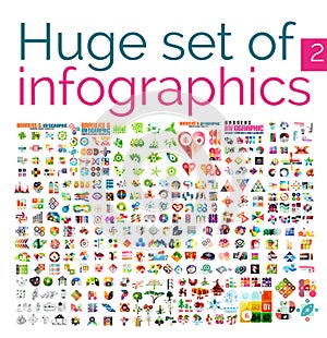 Huge mega set of infographic templates