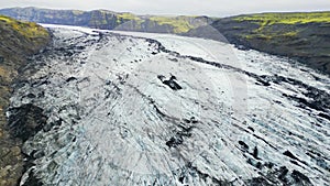 Huge melting glacier in Iceland, shoot in autumn 2022