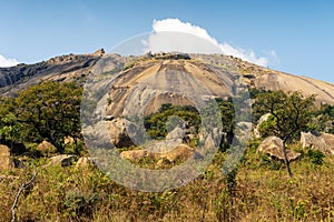 Huge monolith rock next to Mbabane, Eswatini photo