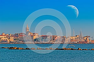 Huge moon over Alghero