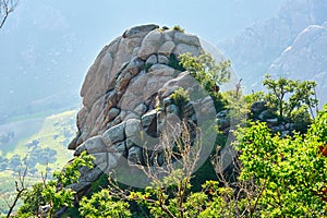 The huge moorstone rock