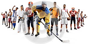 Huge multi sports collage soccer basketball football hockey baseball boxing etc