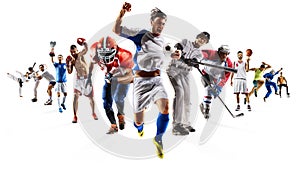 Huge multi sports collage soccer basketball football hockey baseball boxing etc photo