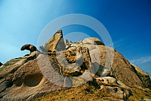 Huge Natural Ston Boulders rocks formation-IDAR hills Ditrict Sabarkantha