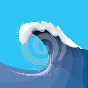 Huge ocean wave for surfing