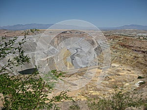 Huge Open Pit Copper Mine Near Tucson Arizona
