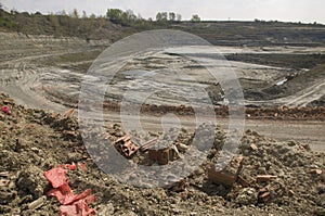 Huge opencast mine photo