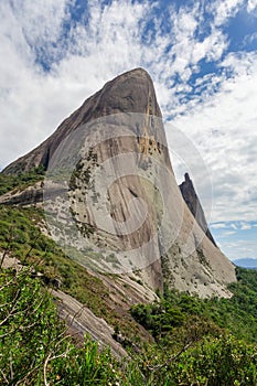 huge Pedra Azul rock formation, in Domingos Martins, Espirito Santo state, Brazil