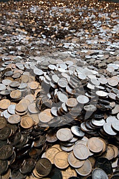Huge pile of coins