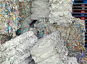 Huge piles of waste paper